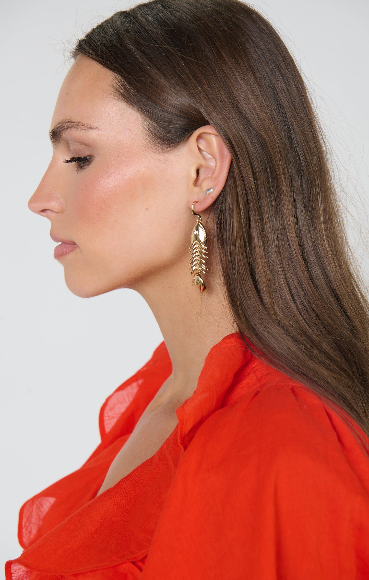 Petit Moments Fishbone Earrings ~ Gold