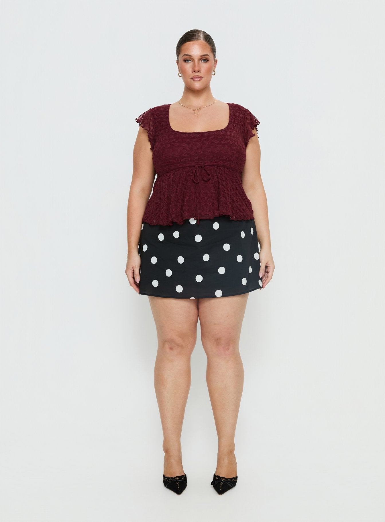 Auroraah Frill Top Cherry Curve