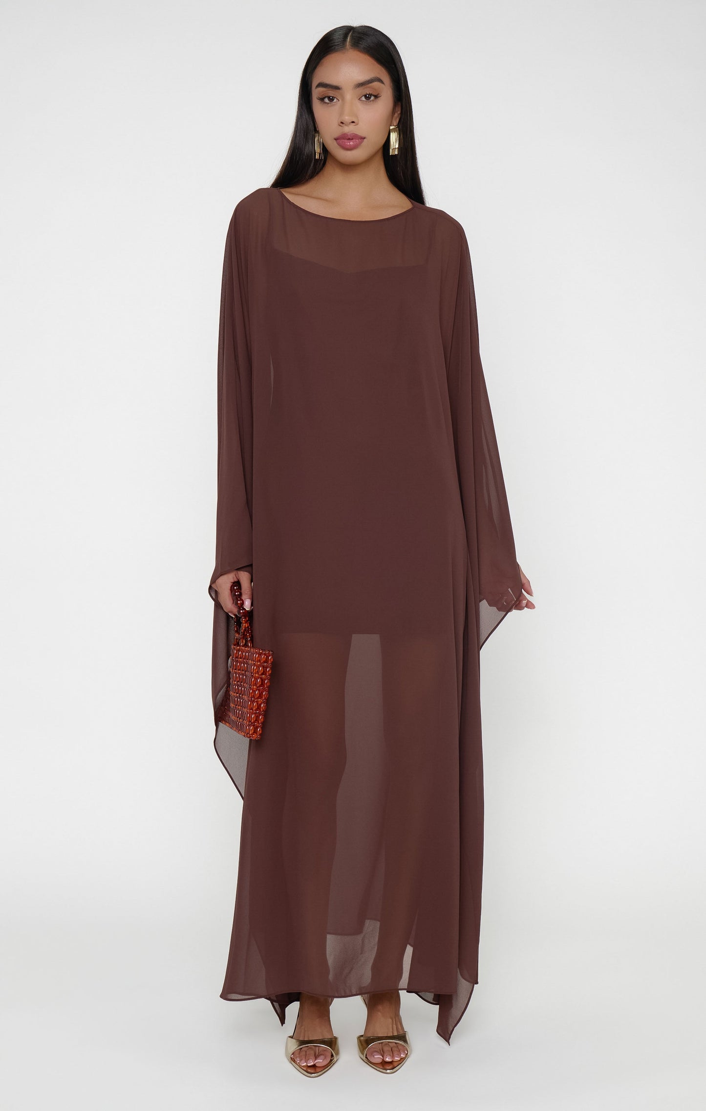 Olsen Maxi Dress ~ Chocolate Chiffon