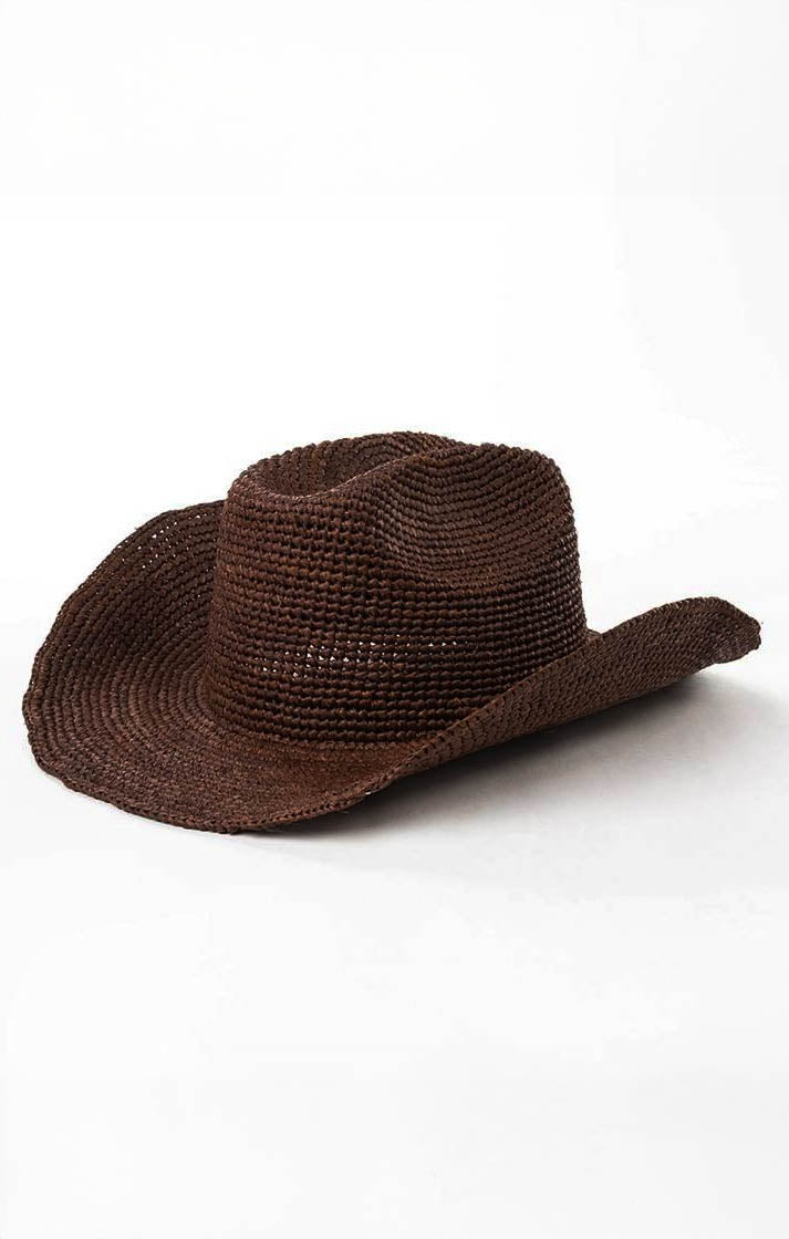 Raffia Cowboy Hat ~ Chocolate