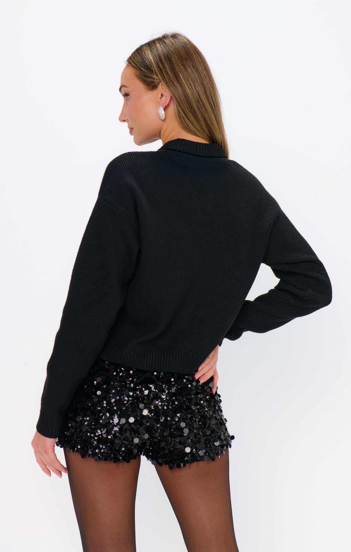 Maggie Cardigan ~ Black Knit