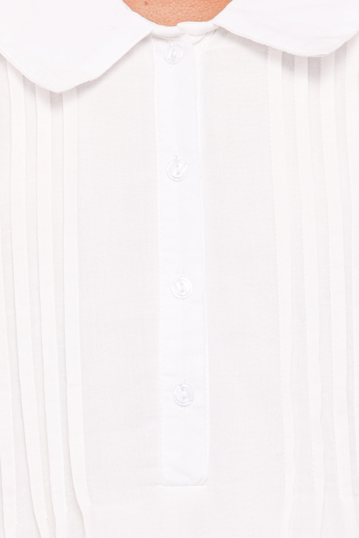 Aisling Pleat Top - White