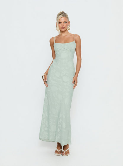 Avienna Maxi Dress Sage Burnout