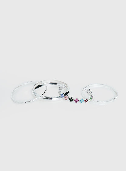 Blame Game Bracelet Set Silver