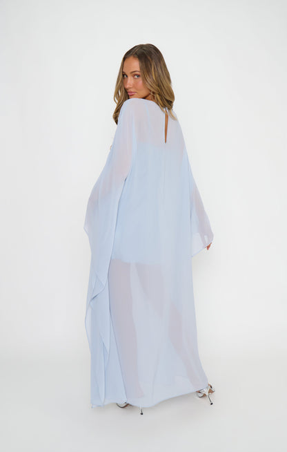 Olsen Maxi Dress ~ Steel Blue Chiffon