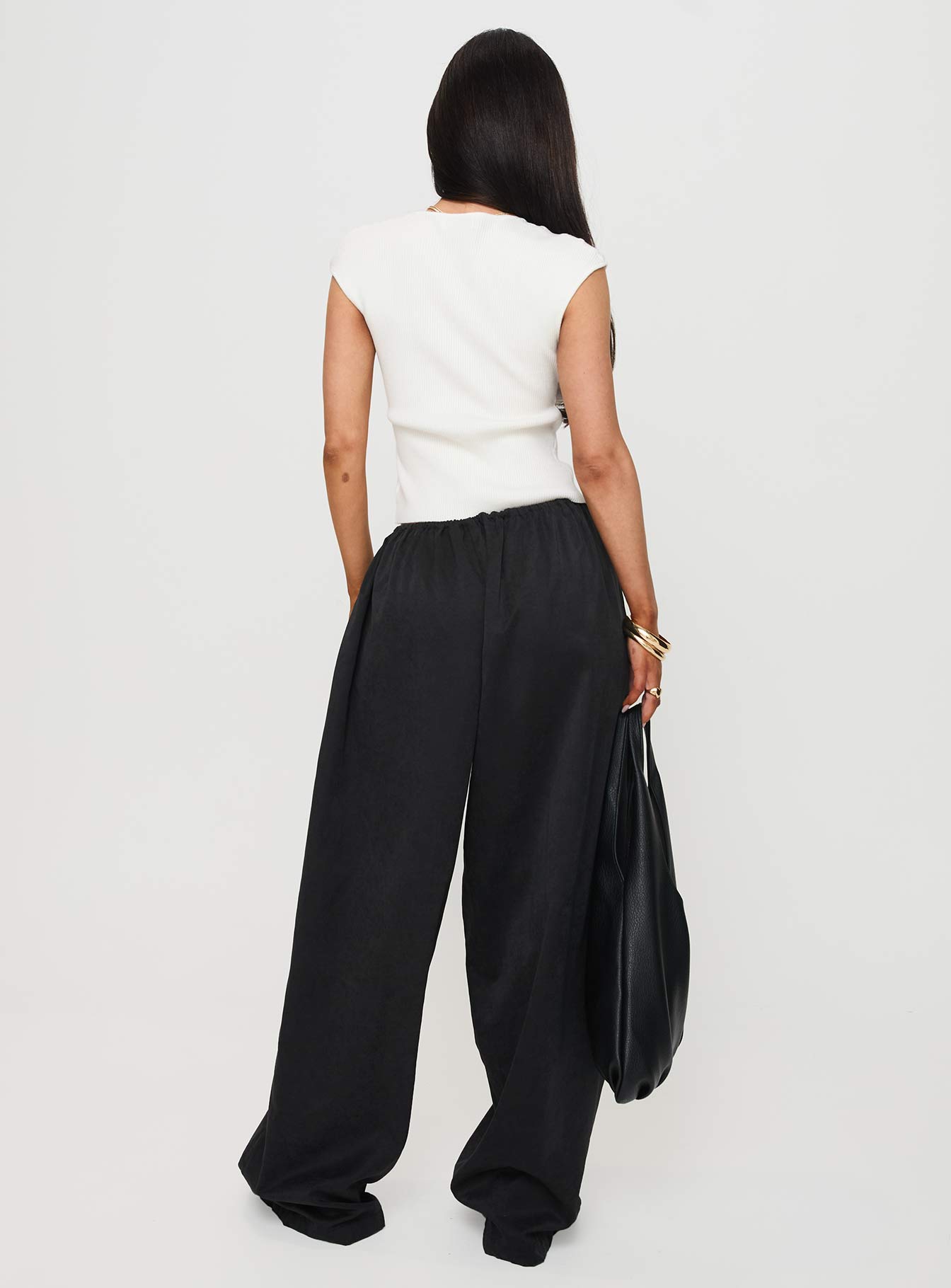 Bungala Oversized Relaxed Pants Black Petite