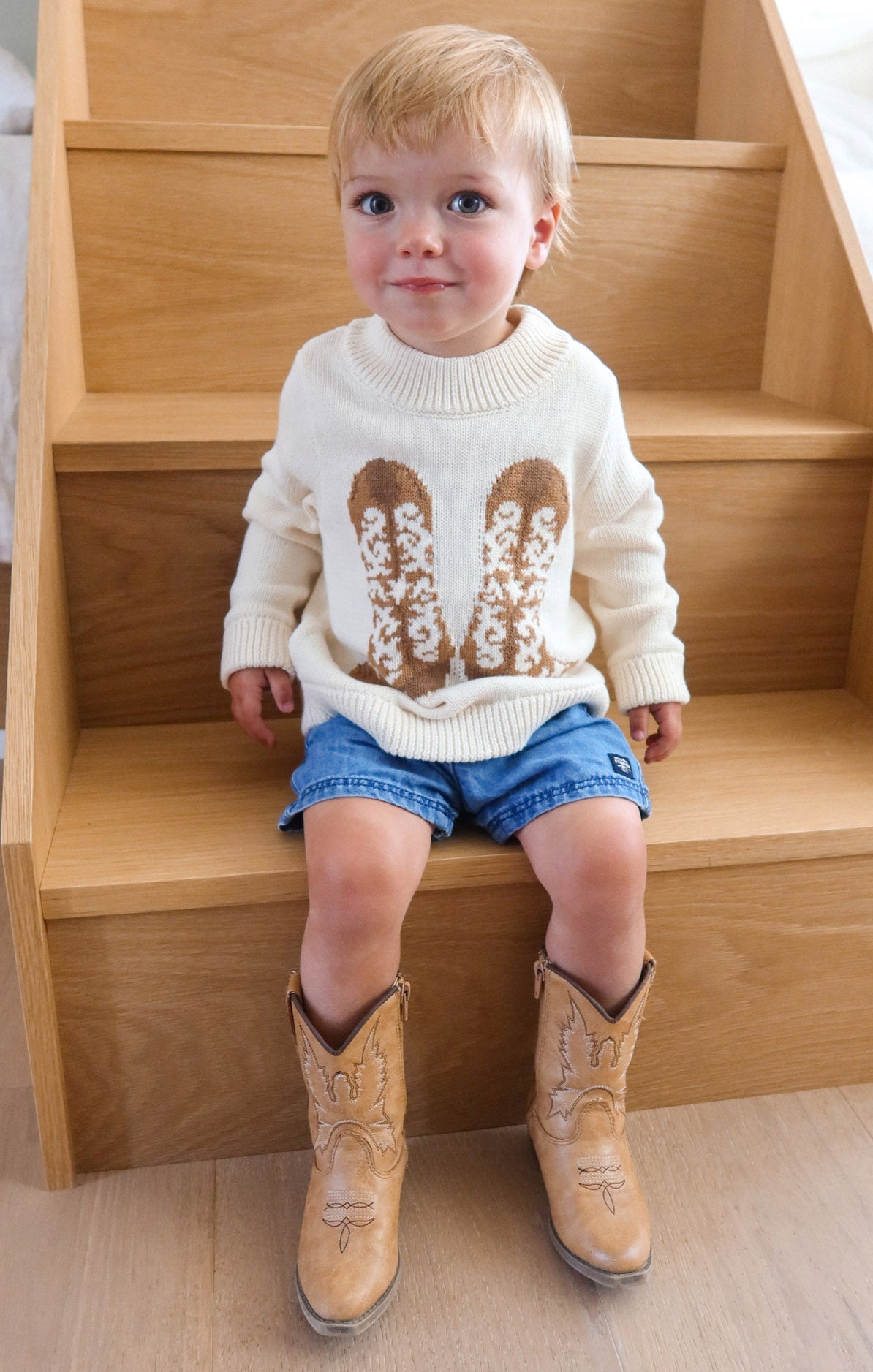 Little Stay Awhile Sweater ~ Cowboy Boot Knit