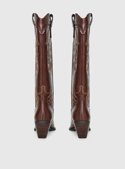 Billini Evalynn Cowboy Boots Fudge