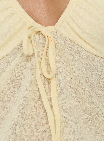 Billboards Floaty Halter Top Yellow