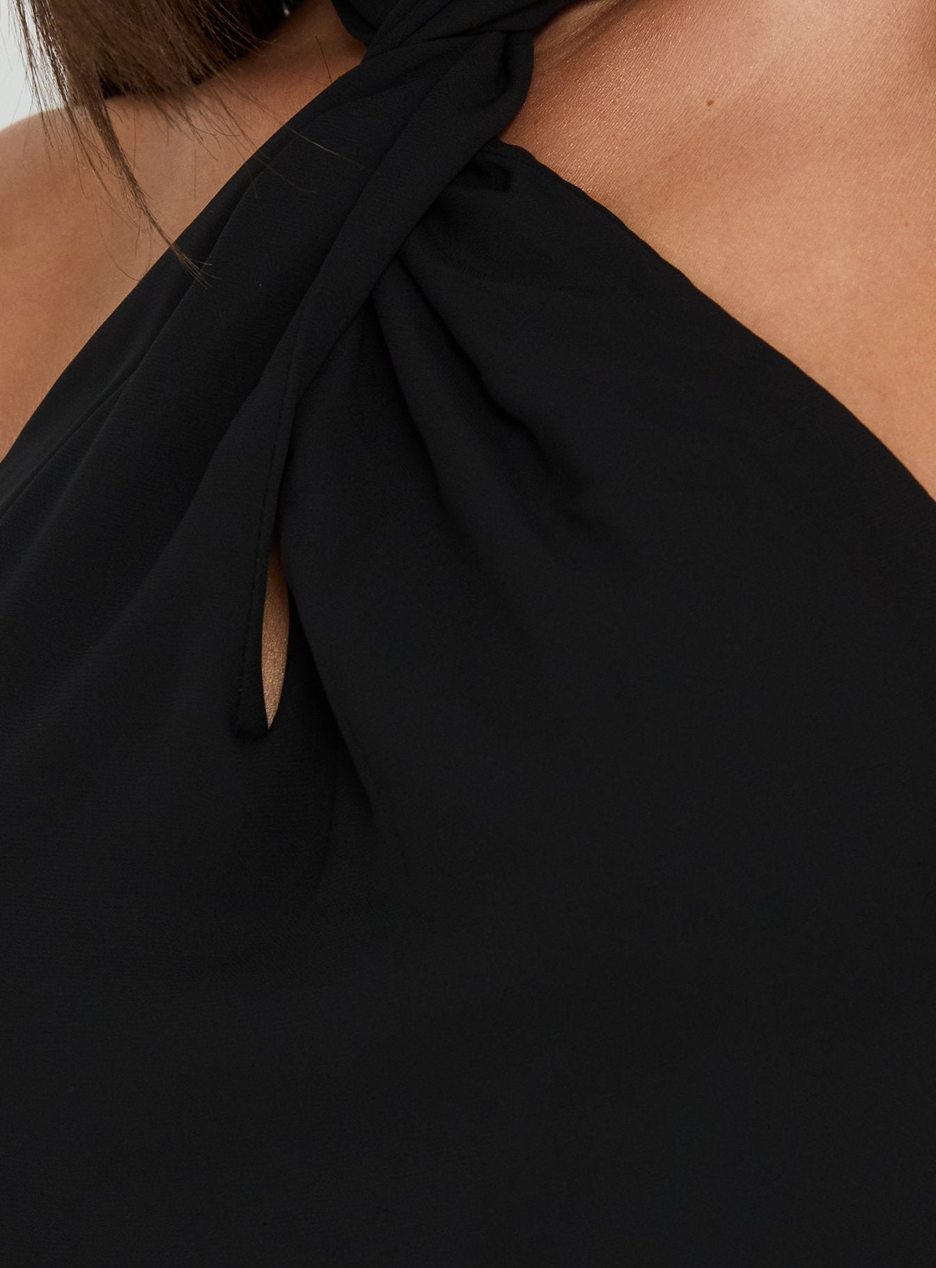 Adalynne Twist Front Top Black