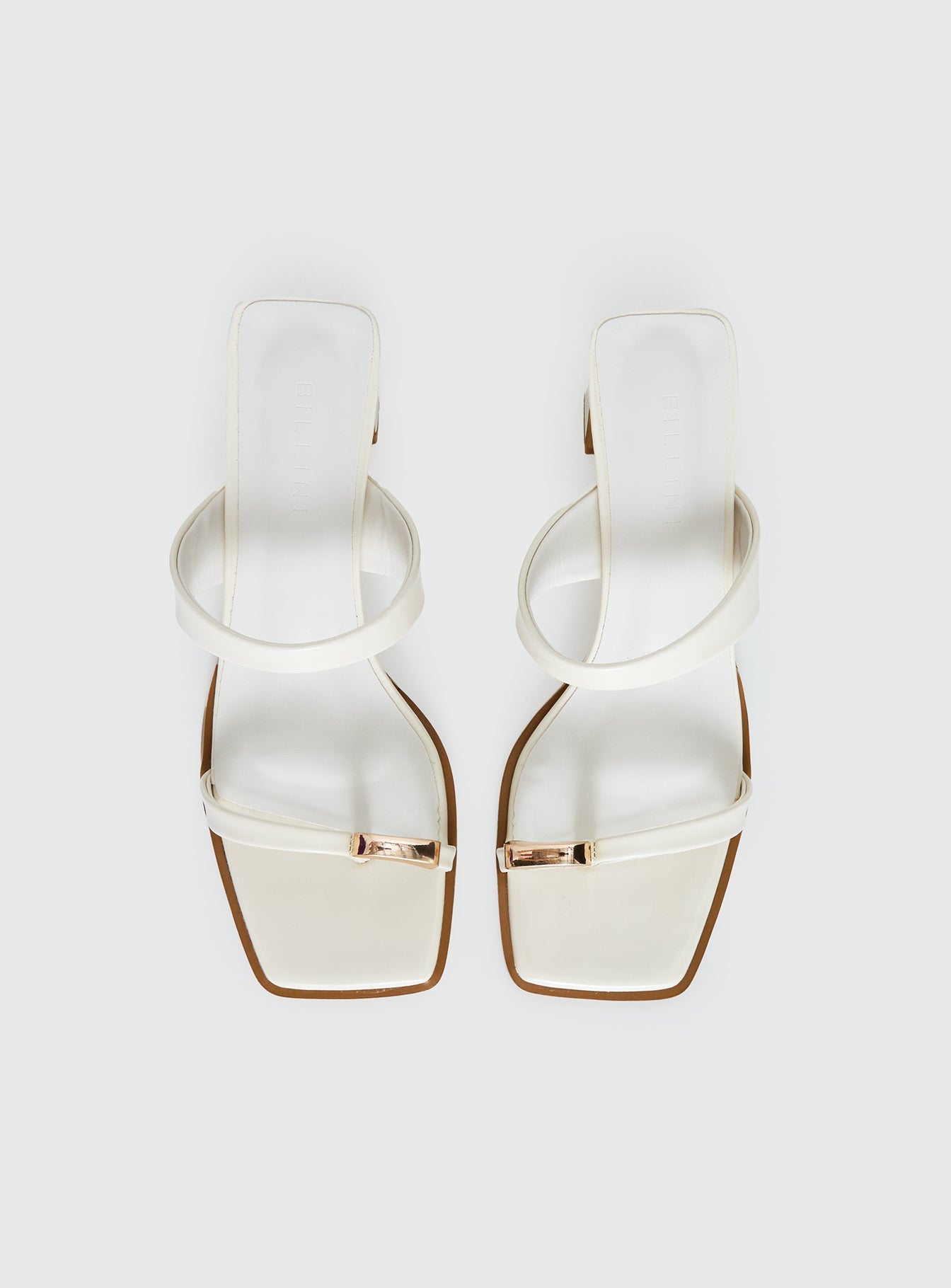 Billini Iverson Hardware Detail Heels While / Gold