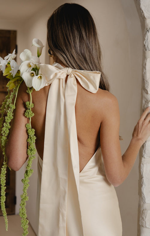 Lisa Maxi Dress ~ Buttercream Luxe Satin