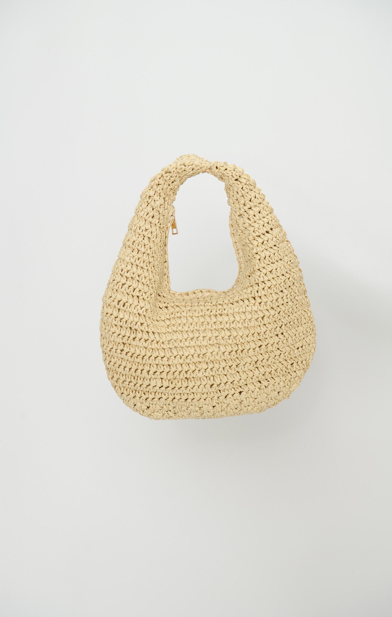 Raffia Hobo Bag ~ Light Tan