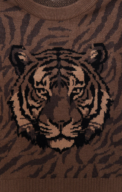 Little Seasons Sweater ~ Wild Tiger Graphic Knit