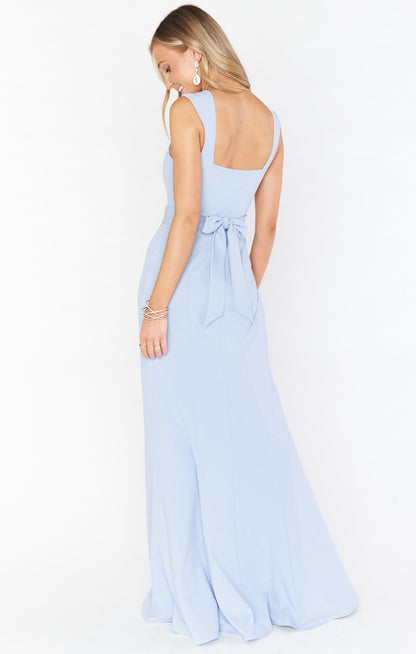 Paris Gown ~ Steel Blue Stretch