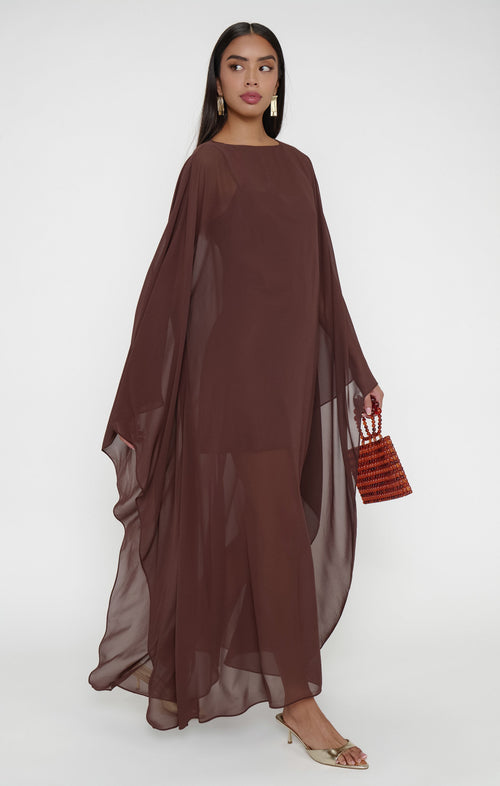 Olsen Maxi Dress ~ Chocolate Chiffon