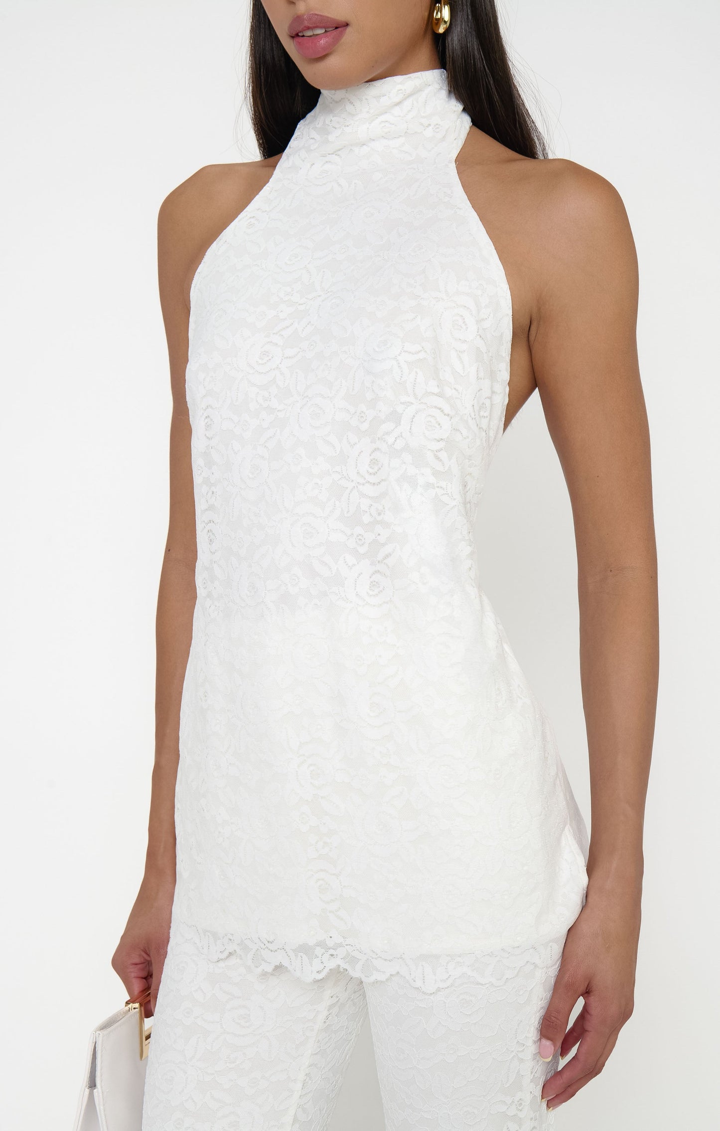 Lisa Top ~ White Lovely Lace