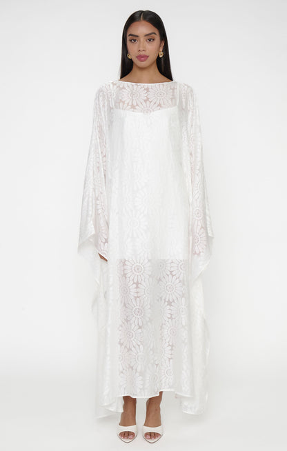 Olsen Maxi Dress ~ White Daisy Burnout