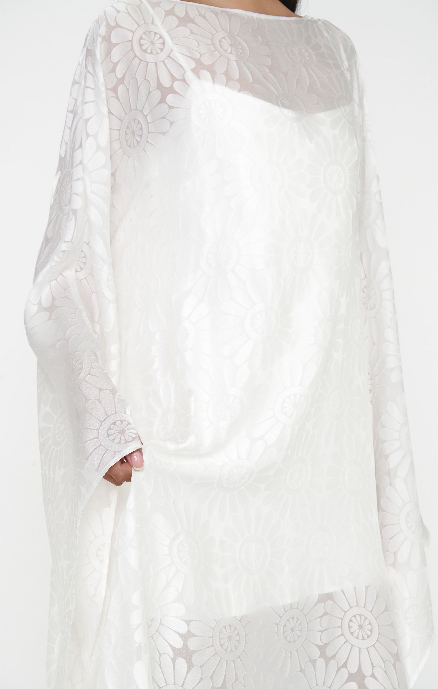 Olsen Maxi Dress ~ White Daisy Burnout