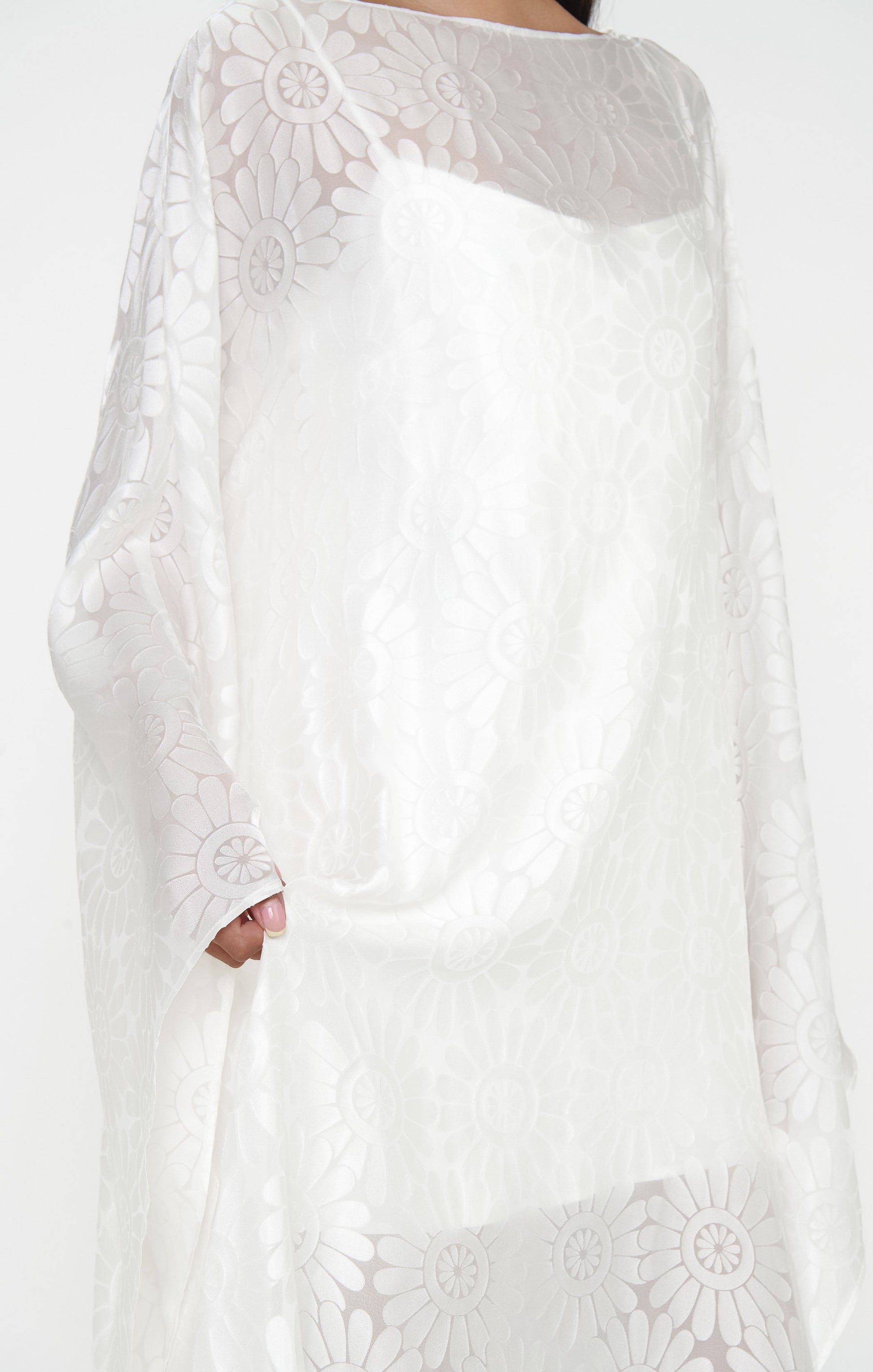 Olsen Maxi Dress ~ White Daisy Burnout