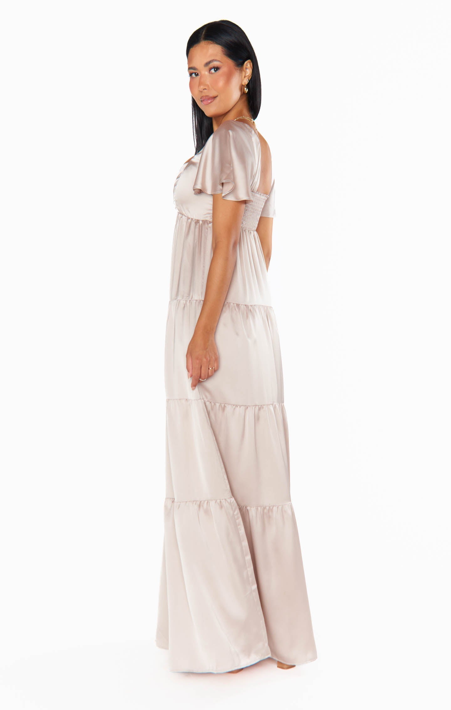 Nicole Maxi Dress ~ Show Me The Ring Luxe Satin
