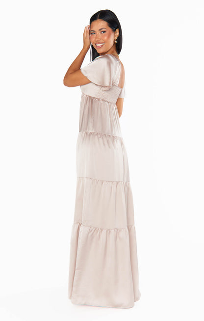 Nicole Maxi Dress ~ Show Me The Ring Luxe Satin