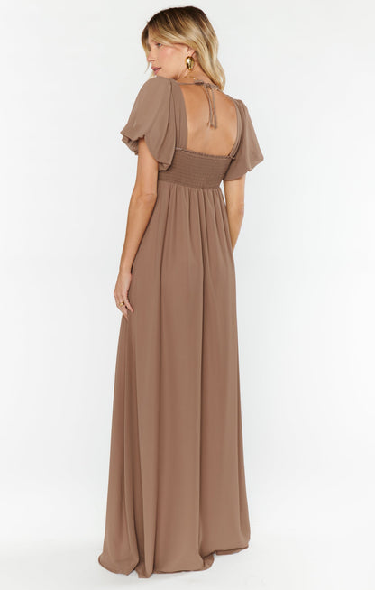 Nora Maxi Dress ~ Dune Chiffon