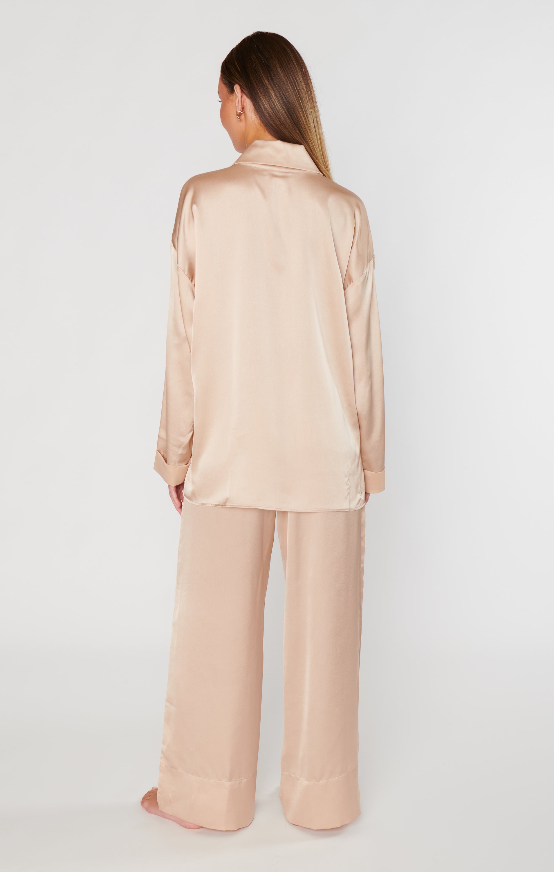 Prep Time Pants ~ Champagne Luxe Satin