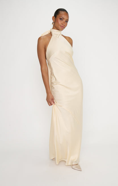 Lisa Maxi Dress ~ Buttercream Luxe Satin