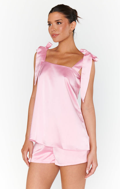 Makeup Tank ~ Light Pink Luxe Satin