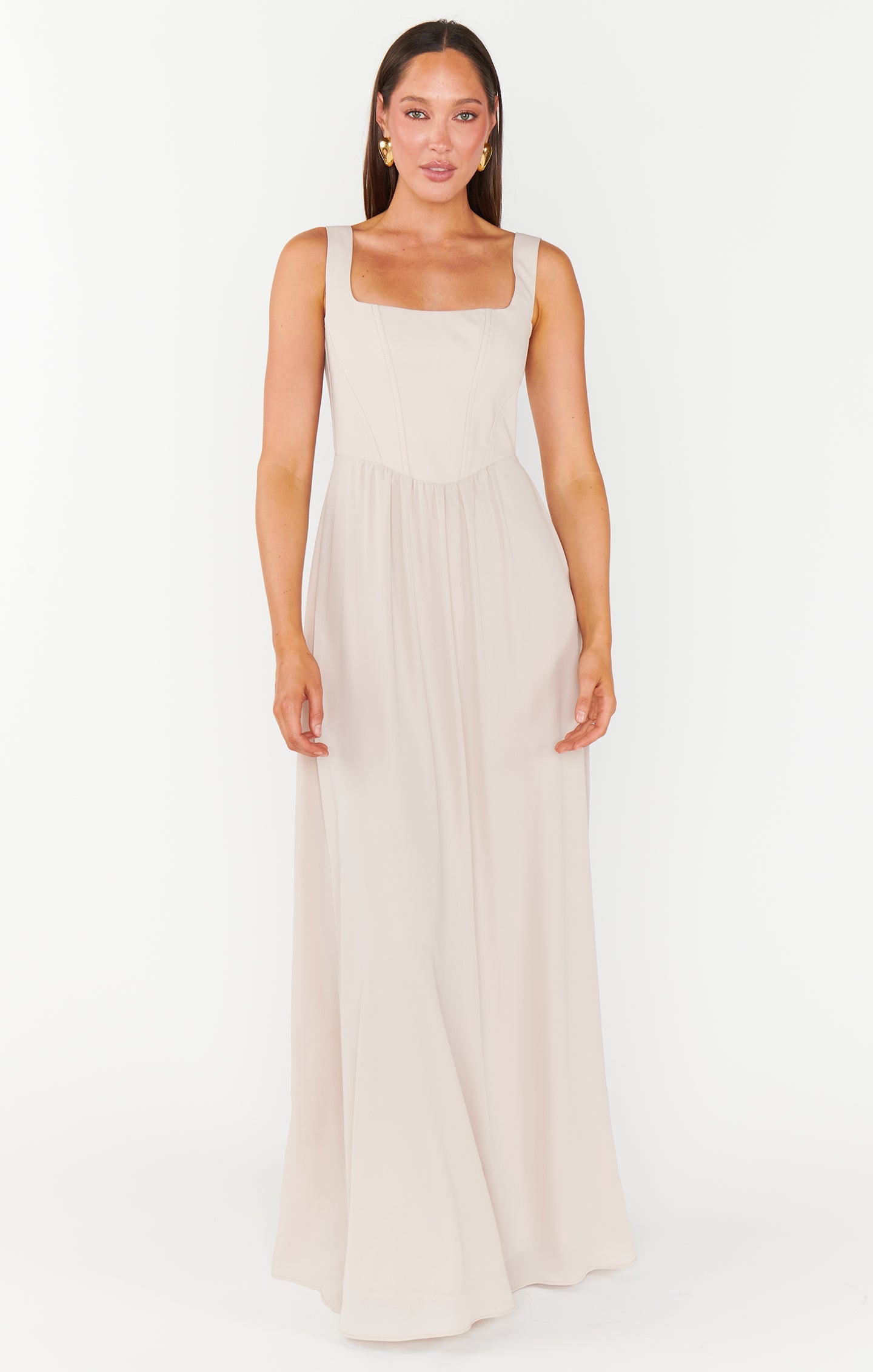 Nina Maxi Dress ~ Show Me the Ring Crisp