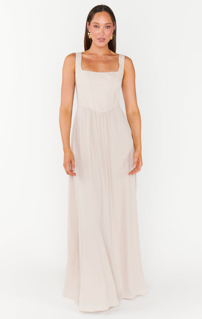 Nina Maxi Dress ~ Show Me the Ring Crisp