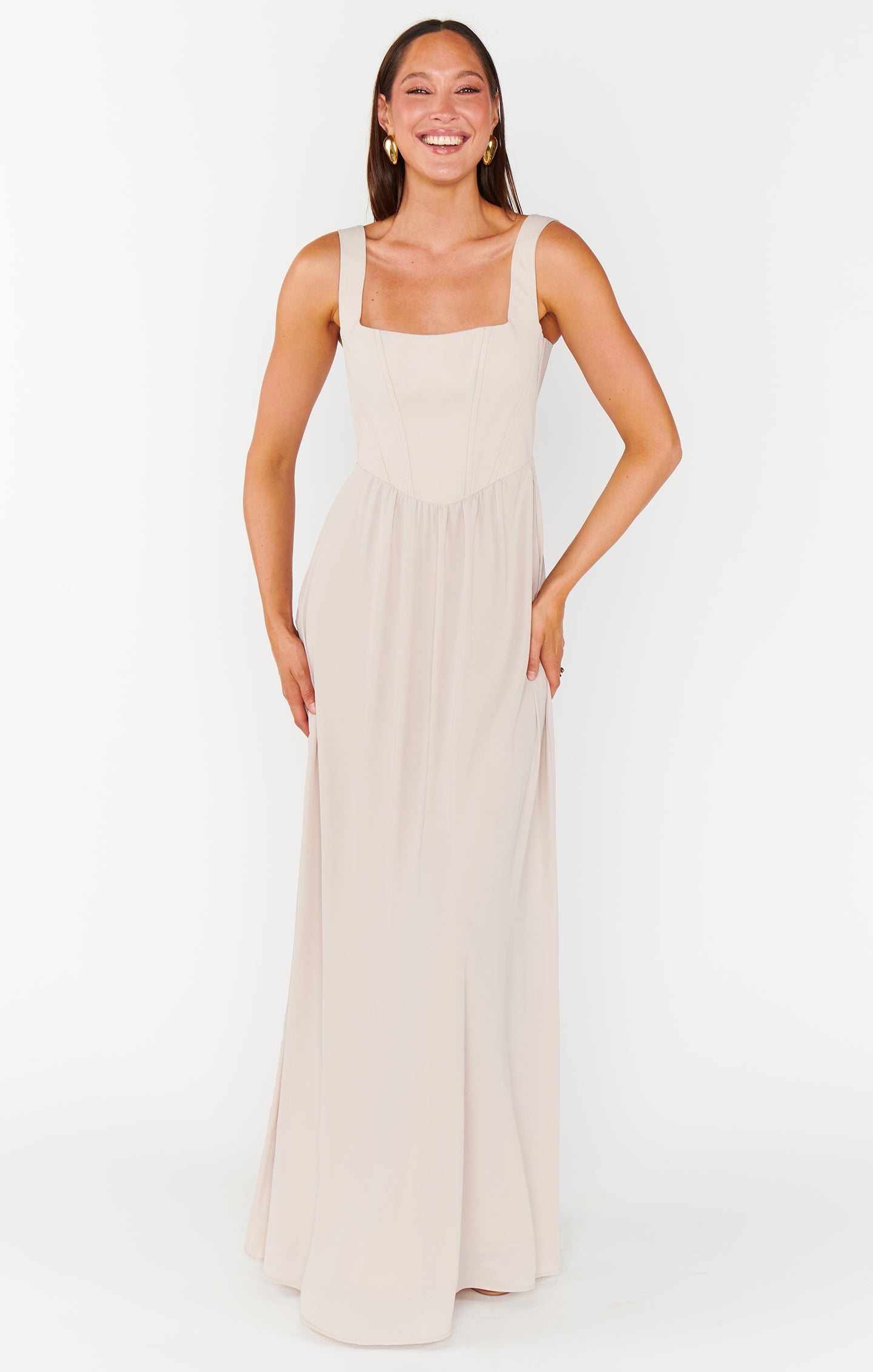 Nina Maxi Dress ~ Show Me the Ring Crisp