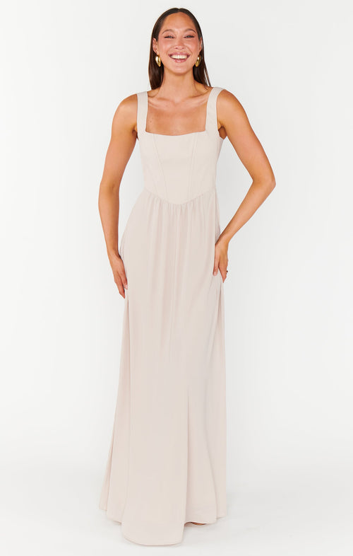 Nina Maxi Dress ~ Show Me the Ring Crisp
