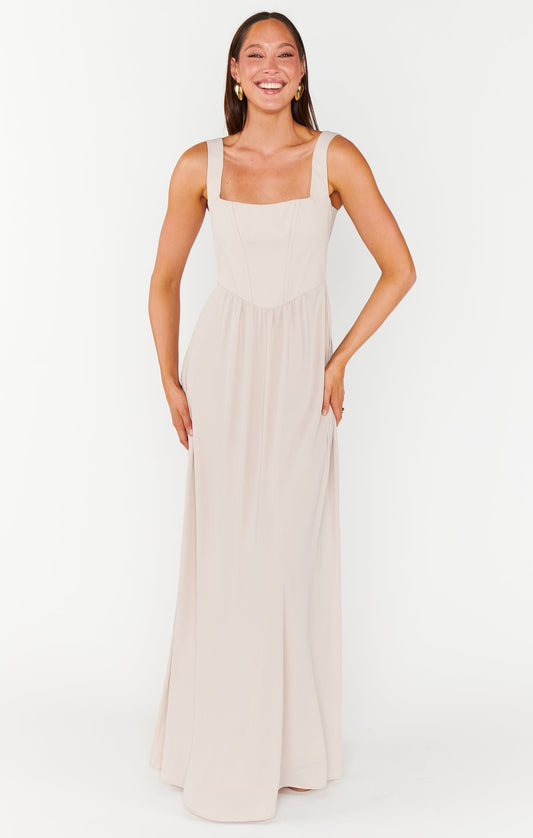Nina Maxi Dress ~ Show Me the Ring Crisp