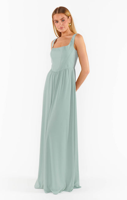 Nina Maxi Dress ~ Silver Sage Crisp