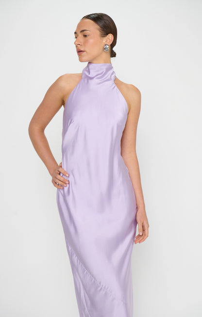 Lisa Maxi Dress ~ Lavender Luxe Satin
