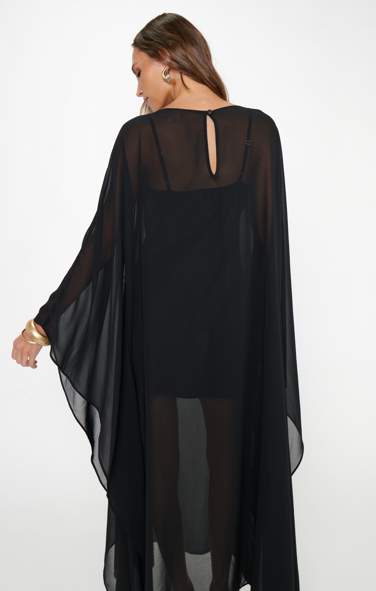Olsen Maxi Dress ~ Black Chiffon