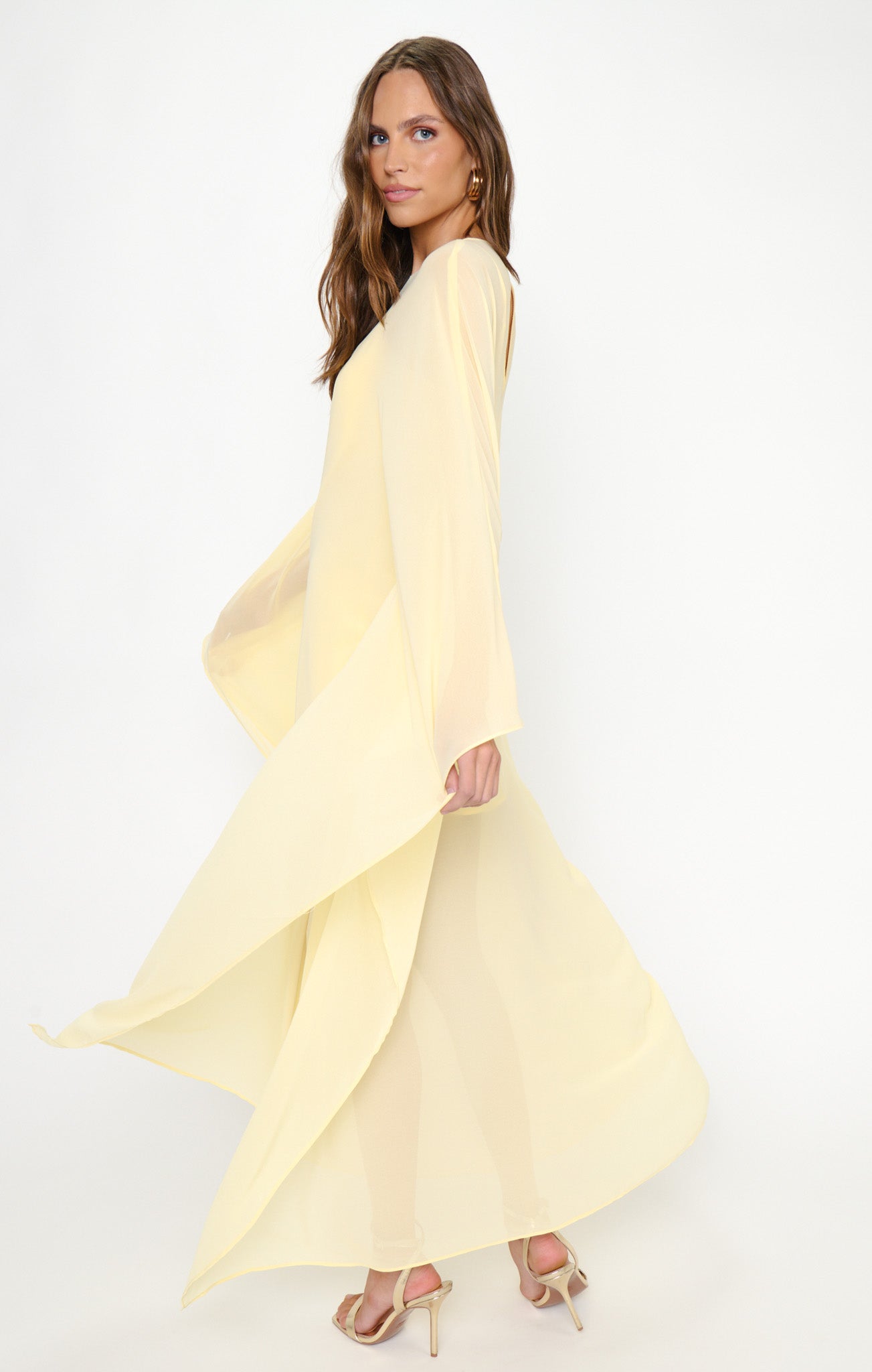 Olsen Maxi Dress ~ Pale Yellow Chiffon