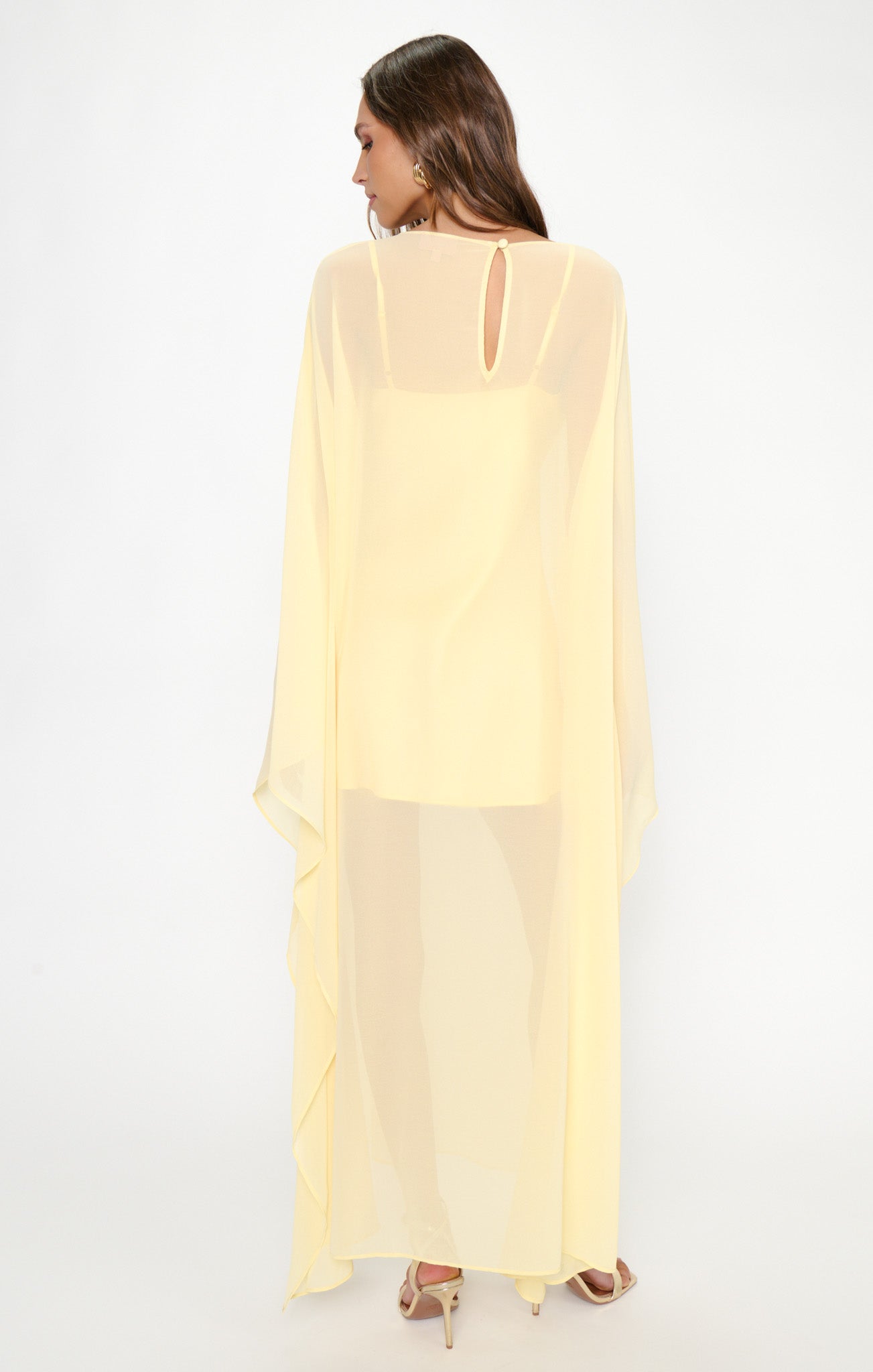 Olsen Maxi Dress ~ Pale Yellow Chiffon