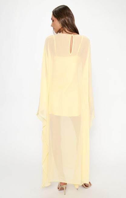 Olsen Maxi Dress ~ Pale Yellow Chiffon