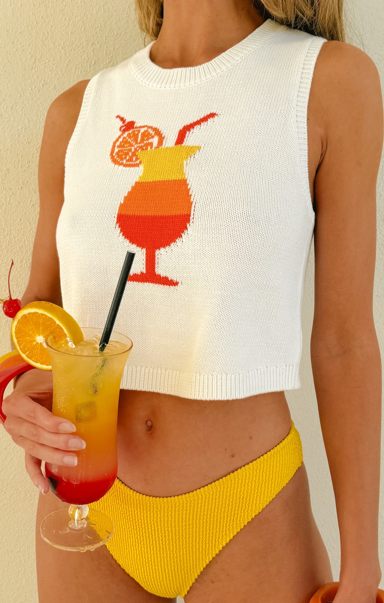 Milo Tank ~ Cocktail Graphic Knit
