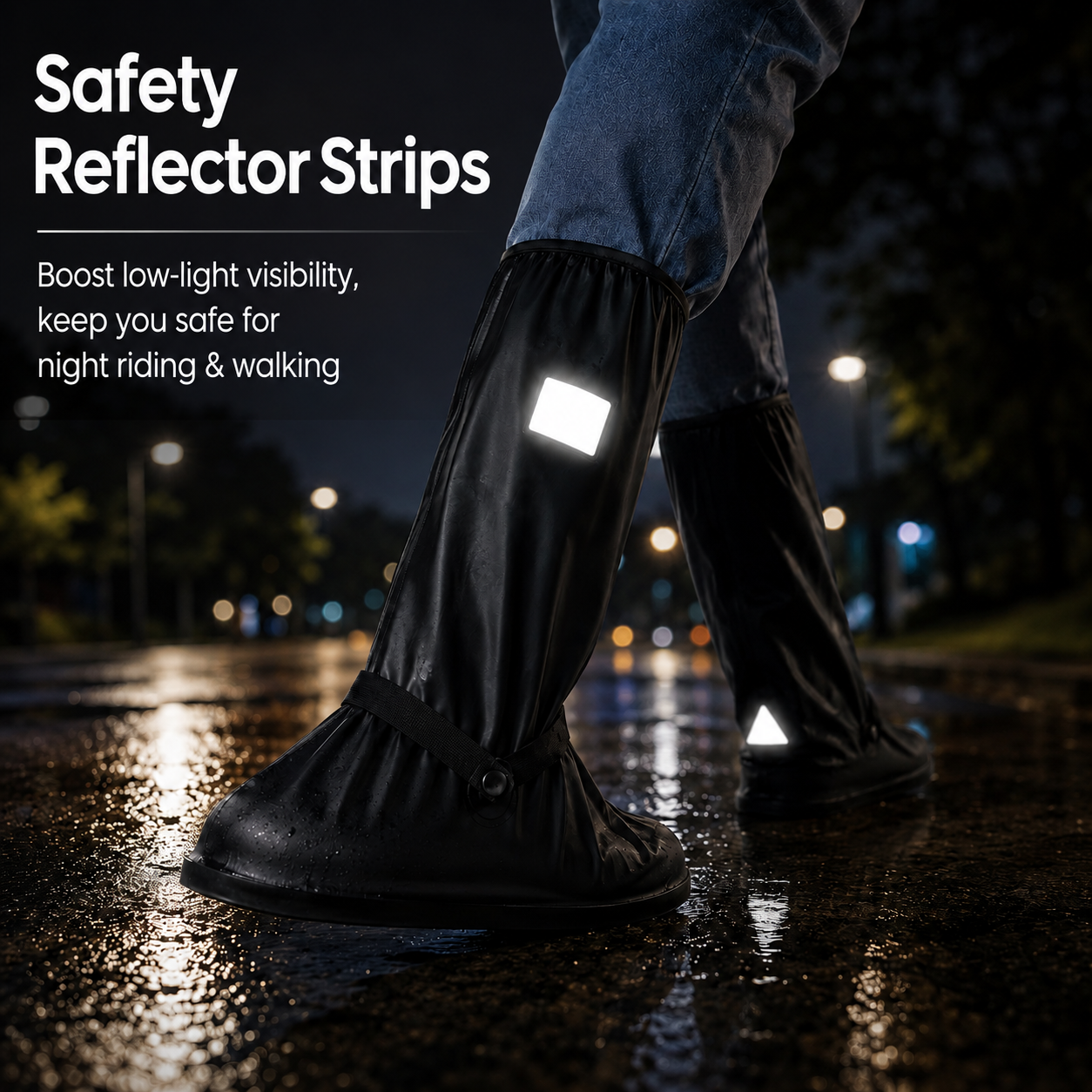 Waterproof Reusable Shoe Covers, Non‑Slip Rain Overshoes for Outdoor