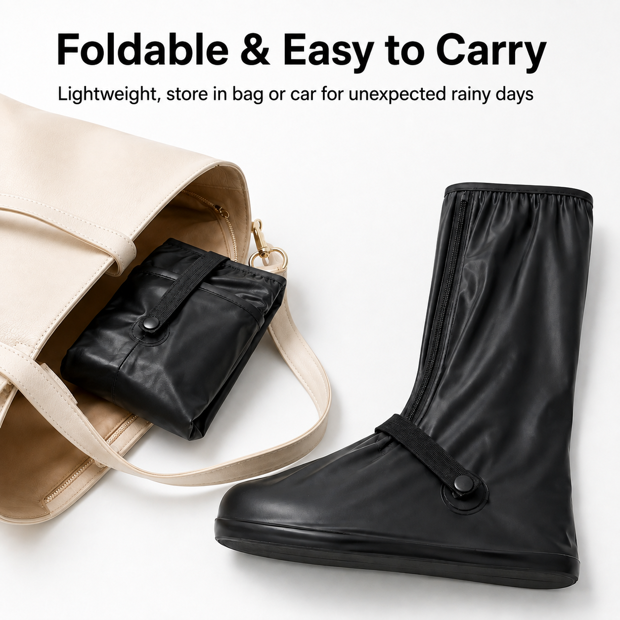 Waterproof Reusable Shoe Covers, Non‑Slip Rain Overshoes for Outdoor
