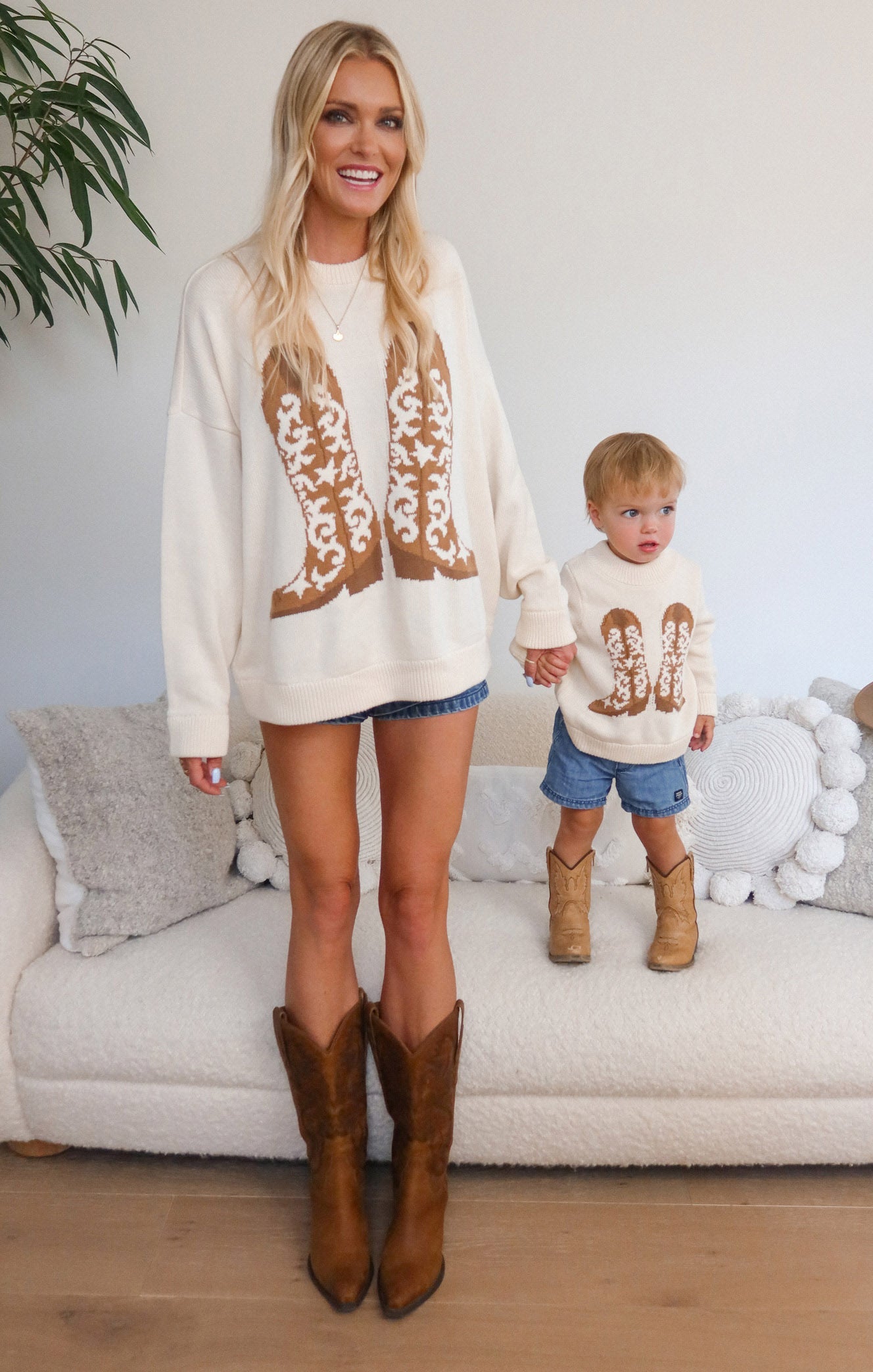 Little Stay Awhile Sweater ~ Cowboy Boot Knit