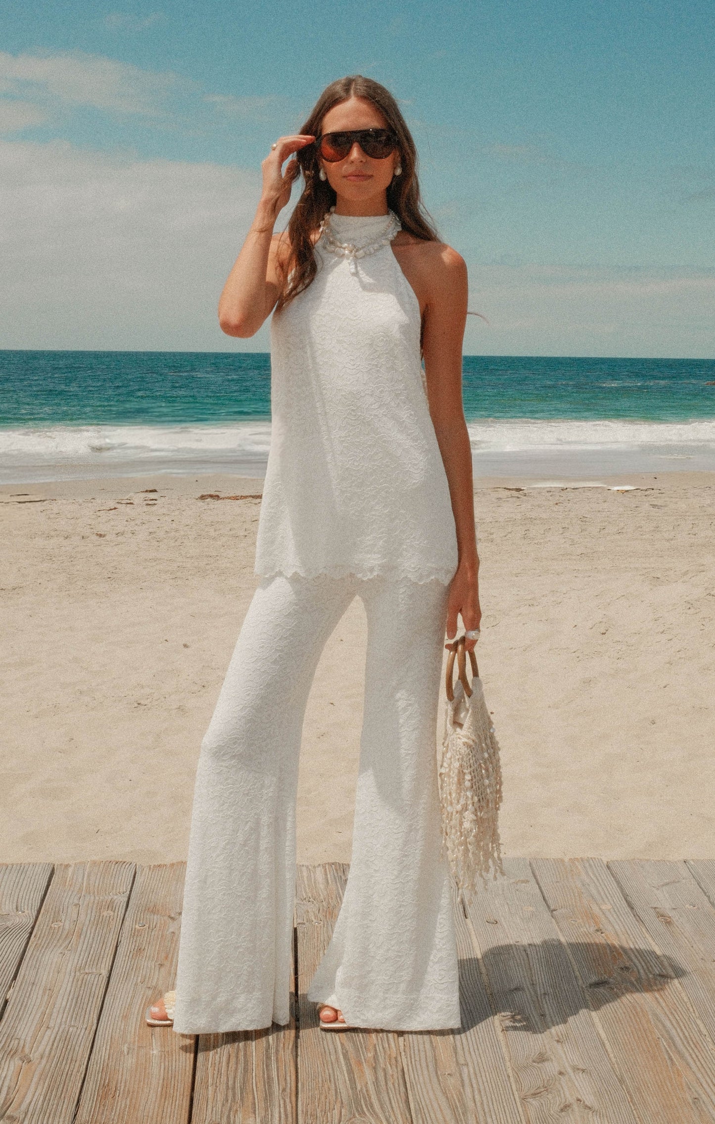 Lisa Top ~ White Lovely Lace