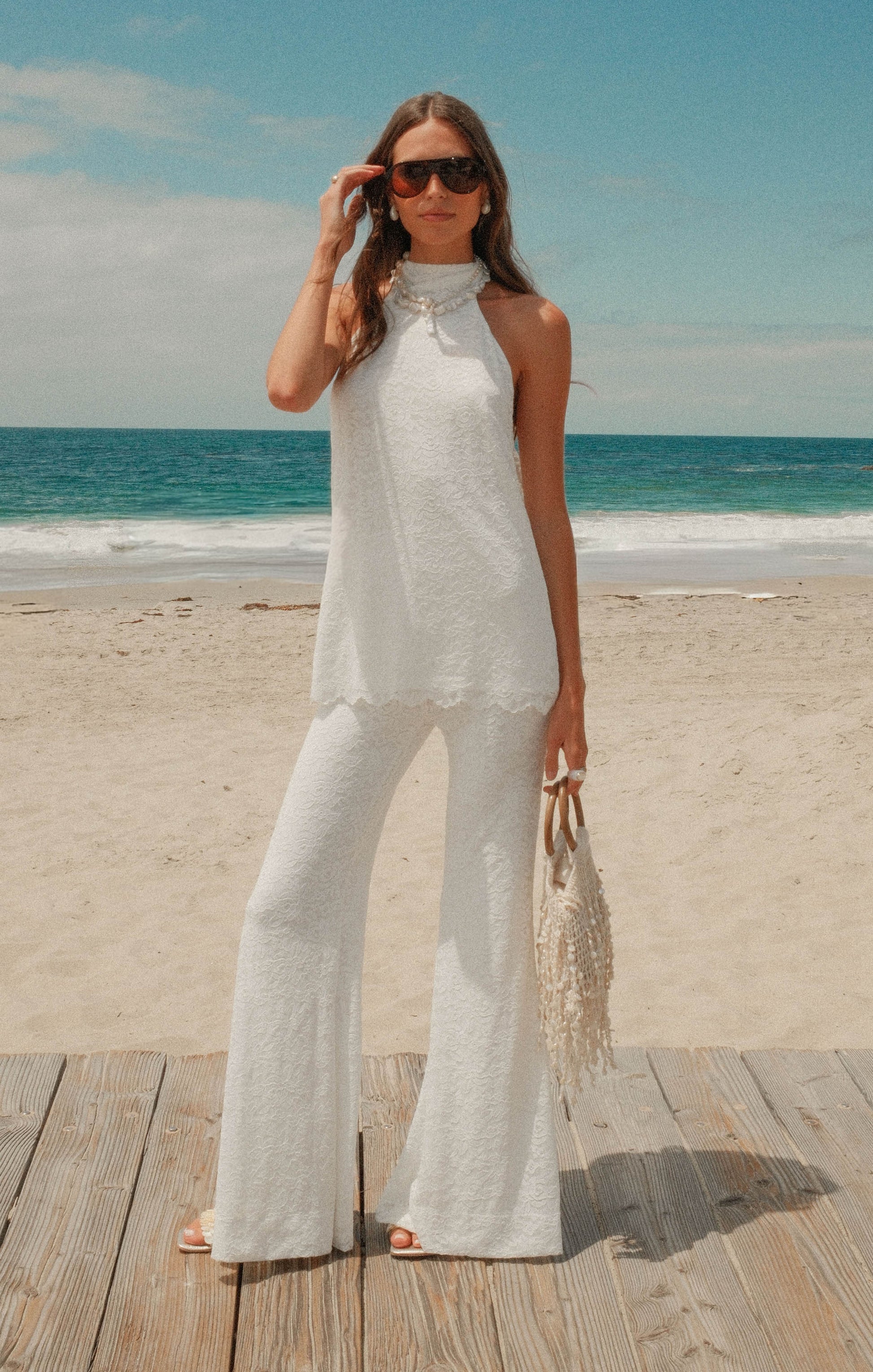 Lisa Top ~ White Lovely Lace
