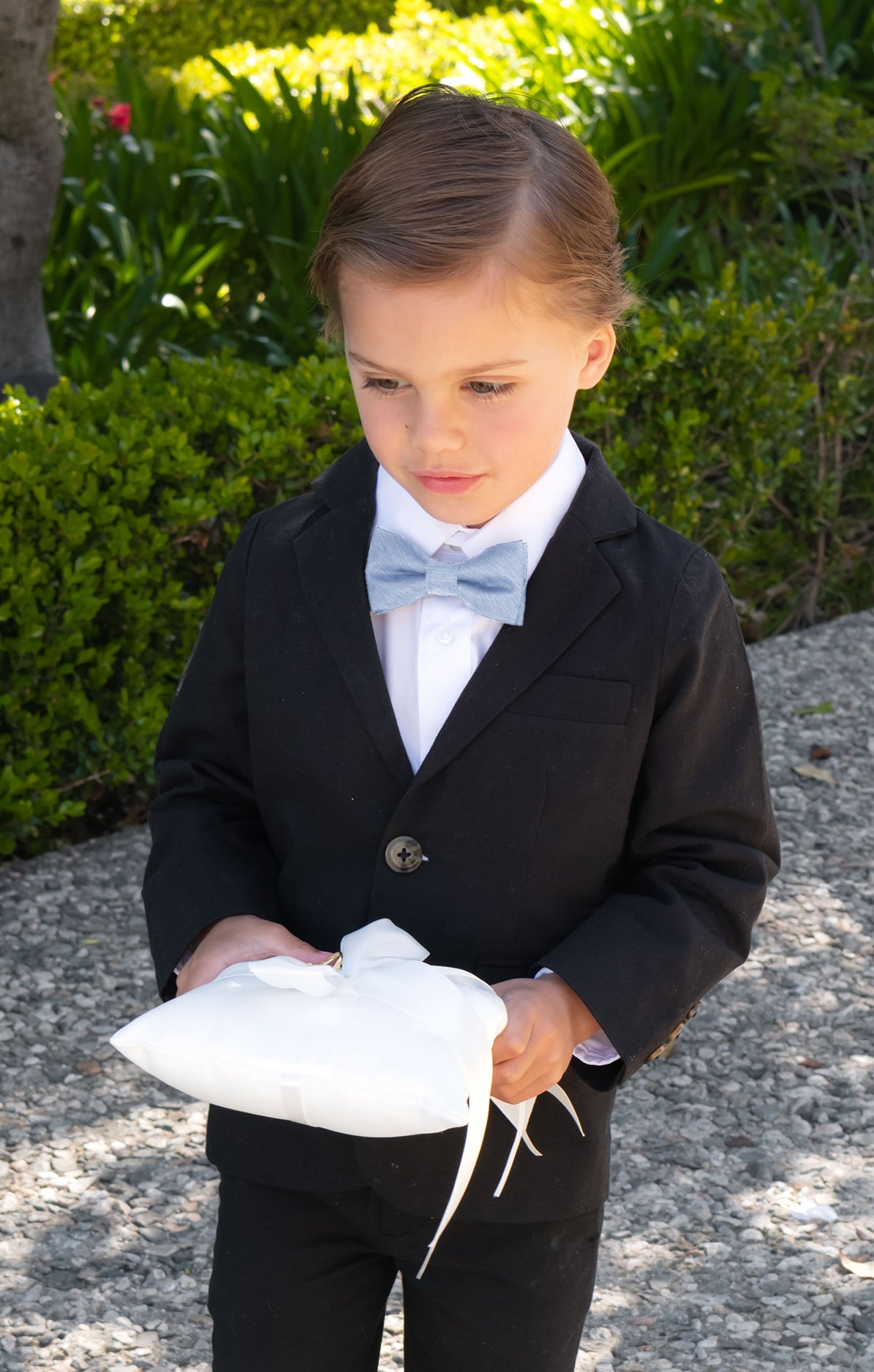 Range Kids Bow Tie ~ Steel Blue Solid