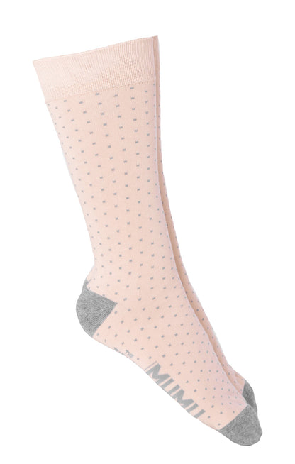 Owen Sock ~ Dusty Blush Dots