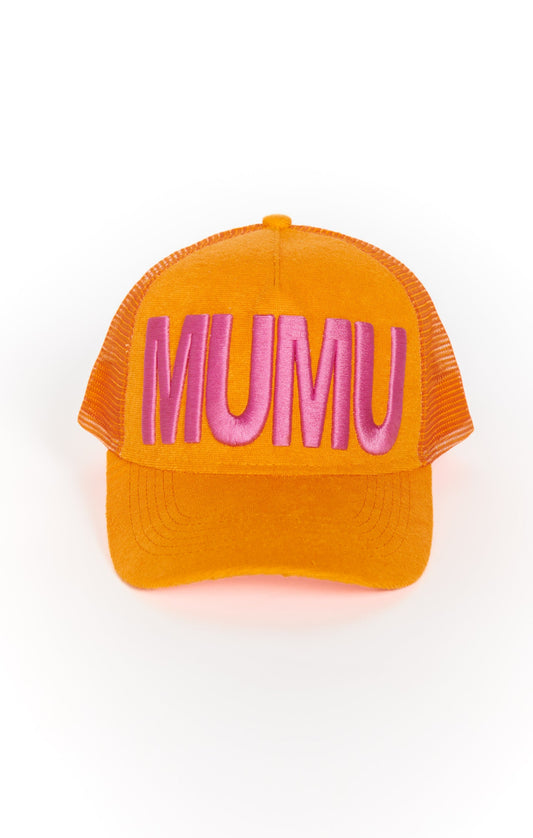 MUMU Terry Trucker Hat ~ Tangerine
